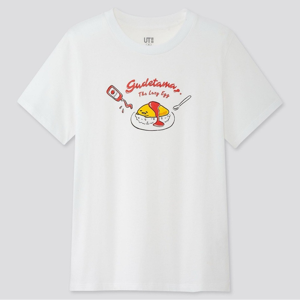 Uniqlo x Sanrio Gudetama The Lazy Egg White T-Shirt (XL)